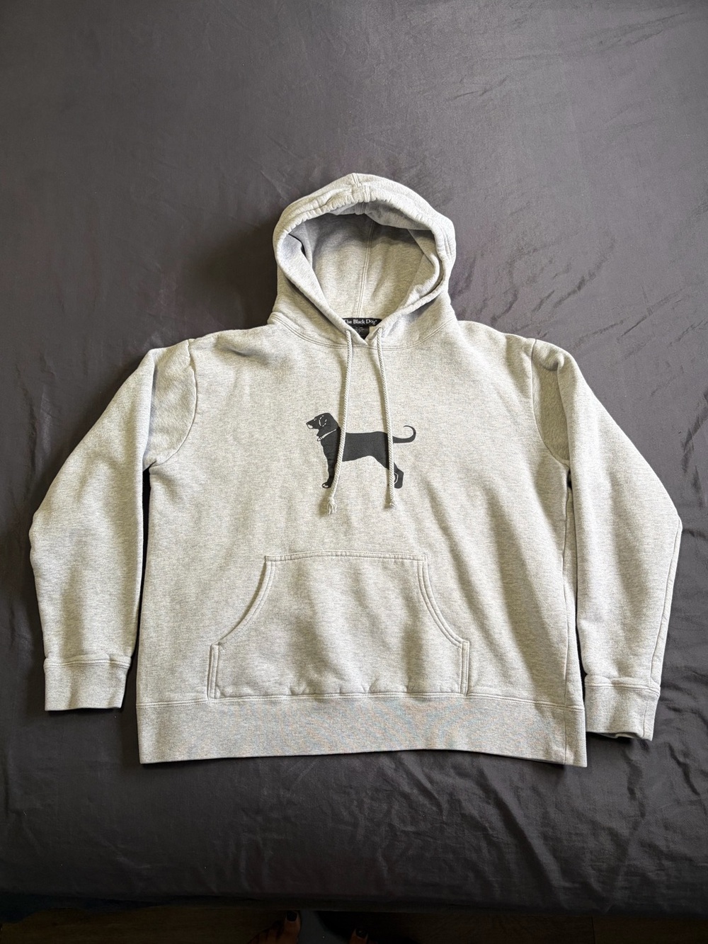 Gray The Black dog hoodie. 100% cotton! Kids size XL.